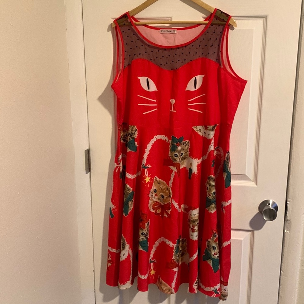 Size 18 Christmas cat dress